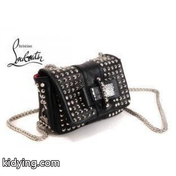 超激得新品のセール中 CHRISTIAN LOUBOUTIN クリスチャンルブタン スタッズ スウィーティー レザー レディース ショルダーバッグ 黒色_クリスチャンルブタン CHRISTIAN LOUBOUTIN_ブランド コピー 激安(日本最大級)-0