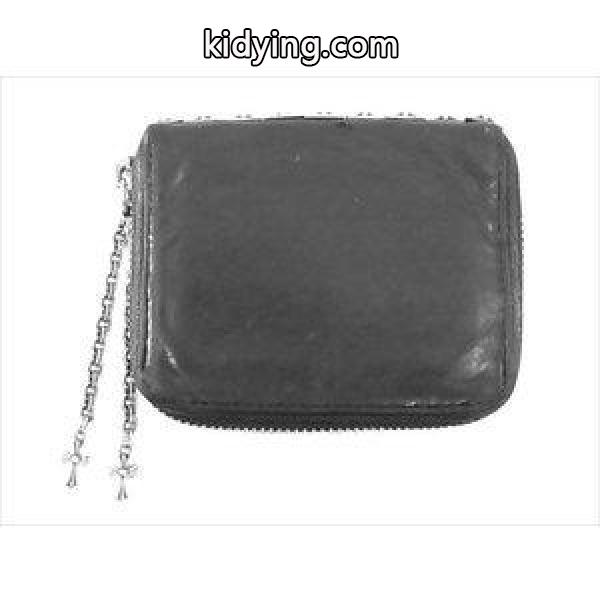クロムハーツ 3サイドジップ ピラミッドスタッズ レザーウォレット ブラック系 CHROME HEARTS 【中古】 :k80815625m0400yi60:ブランド専門店LIFE - 通販ショッピング-0