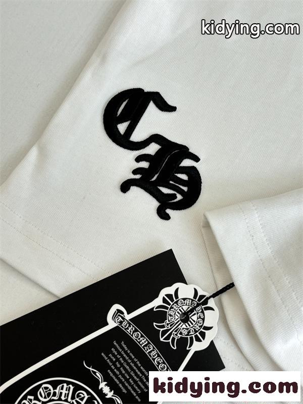 Chrome Hearts  ホワイト ブラック クロスクロムハーツ スーパー コピー  Tシャツ 胸ポケット付き カジュアル モード-7