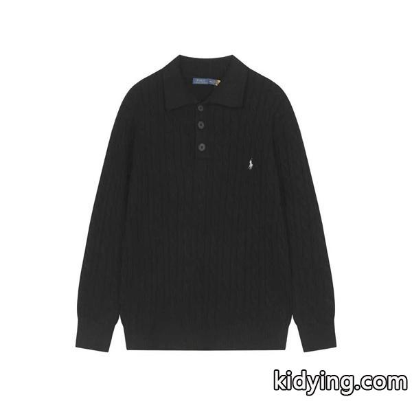 Polo Ralph Lauren ポロ ラルフローレン コピー ニット ポロシャツ メンズ 長袖 セーター 秋冬 シンプル-6