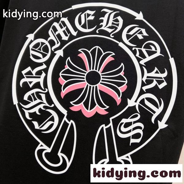 2026新作 Chrome Hearts 激安 クロムハーツ 半袖Tシャツ クロスロゴ バックプリント コットン クルーネック ストリート ユニセックス 人気アイテム-5