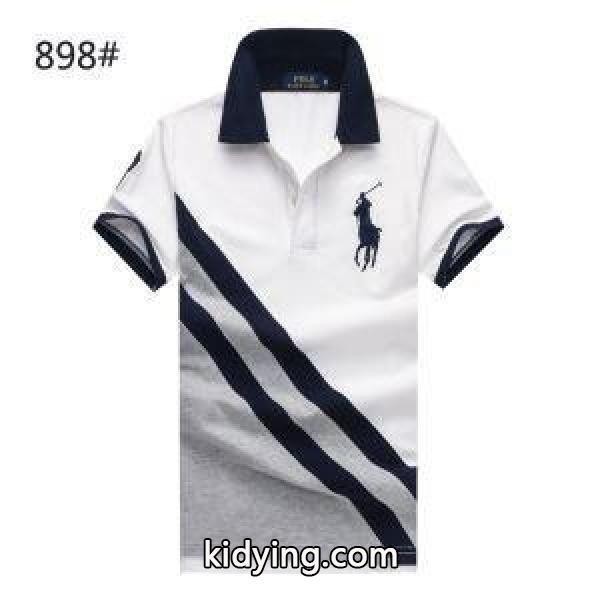 大人気アイテムPOLO RALPH LAURENポロ ラルフローレン通販刺繍ワッペン付きビジネス用ポロシャツメンズＴ半袖トップス-0