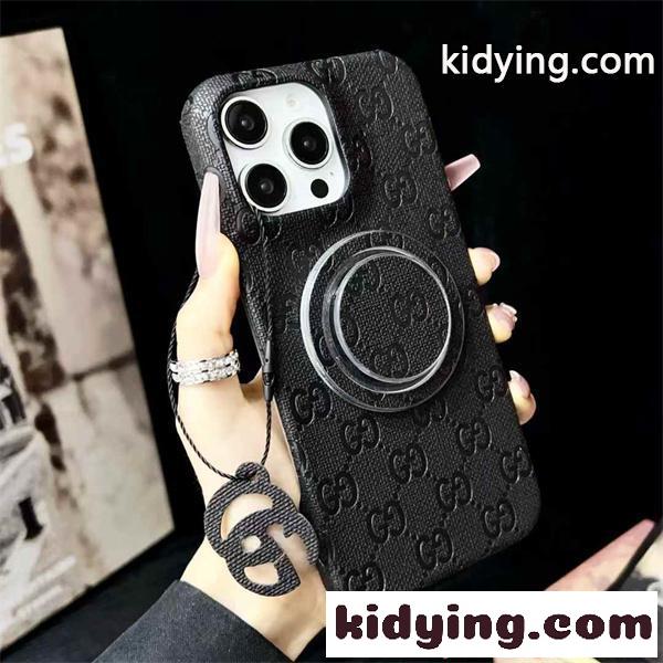 GUCCI コピーiphone17 スマホケース マグネット対応 グッチ リング付き  落下防止 高級感-1