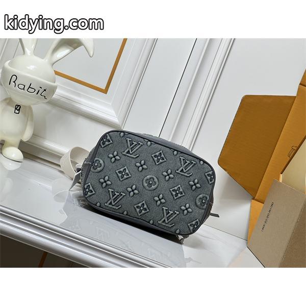 エンボス加工 LOUIS VUITTON ルイヴィトン コピー バケットバッグ グレーモノグラム トレンド-4