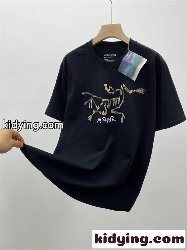 ネイビー展開 プリント 半袖Tシャツ 高級 柔らか質感 ARCTERYX 個性際立つ アークテリクス 偽物-1