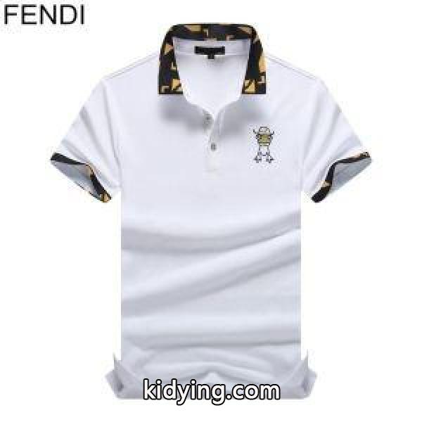 激安大特価最新作きれいなシルエット丈夫耐久性Ｔシャツ男性用ブラックホワイトFENDIフェンディ tシャツ コピー-1