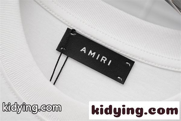 ミニロゴ 刺繍デザイン クルーネック ベーシックフォルム AMIRI アミリ コピー 半袖Tシャツ 上質カジュアル-7