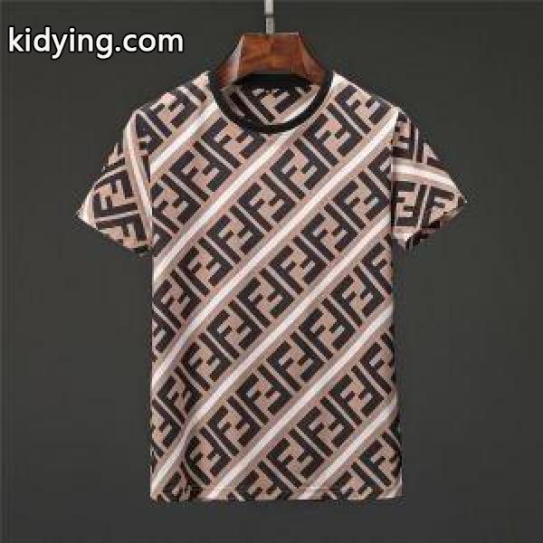 新作入荷100%新品高い通気性伸縮性吸汗即乾性ｔシャツ耐久性赤色ブラックブルーFENDIフェンディ t シャツ コピー-2