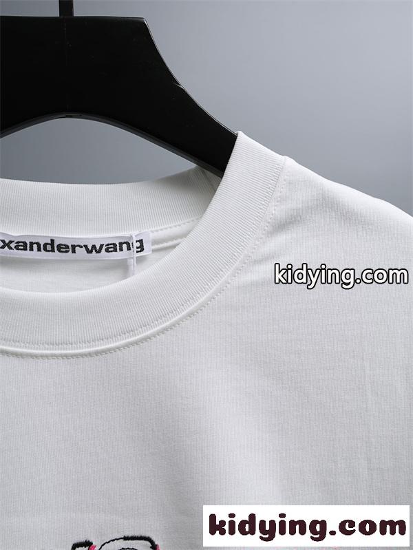 アレキサンダーワン コピー 半袖Tシャツ ミニロゴ刺繍 シンプル上品 ストリート映え Alexander wang ゆったり-4