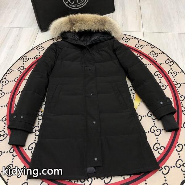 カナダグース Canada Goose 2025秋冬 ブラック ロングファーダウンコート コピー 着回し抜群-0