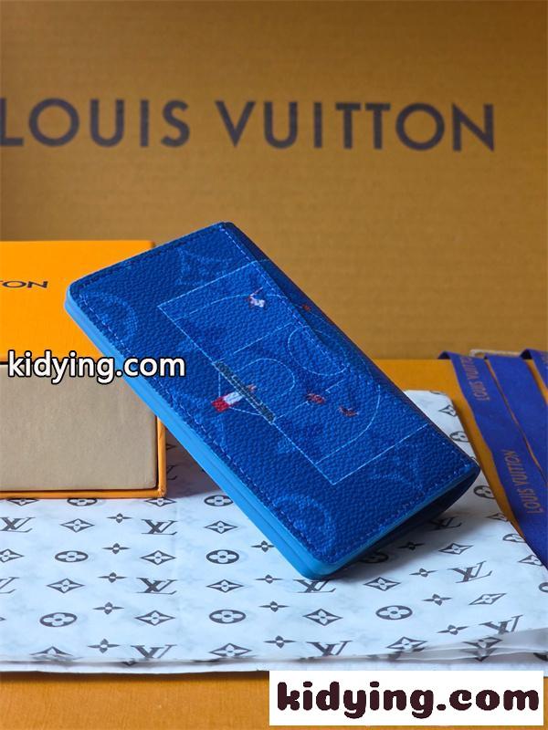 ルイヴィトン コピー Louis Vuitton M26798 二つ折り財布 ブルー モノグラム スポーツプリント コンパクトウォレット メンズ カード収納 小銭なし-2