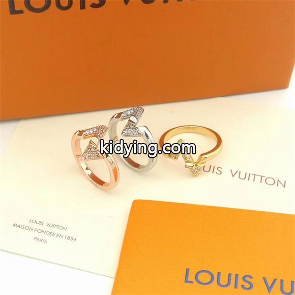 イニシャルアクセント スリムバンド  ルイヴィトン ユニセックス コピー指輪 LOUIS VUITTON-2