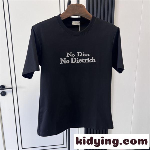 ミニマル プリント DIOR 半袖Tシャツ メンズ レディース兼用 コットン素材 ディオール コピー-1
