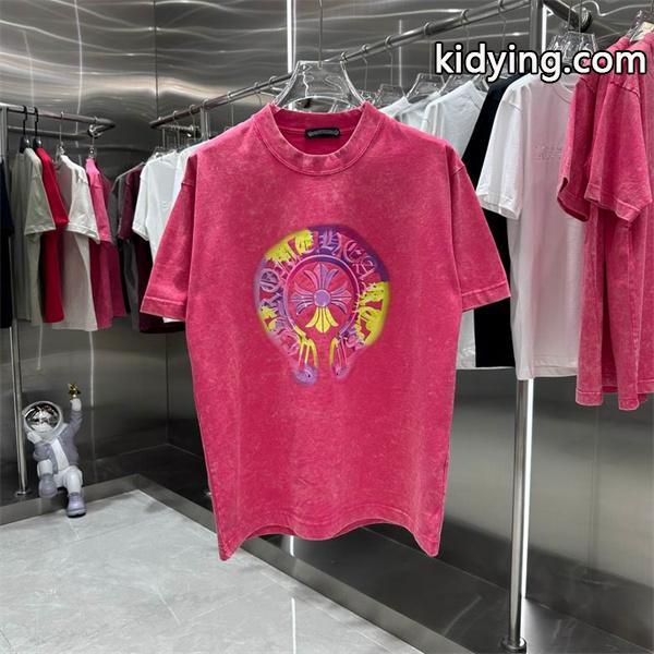 洗練された印象のCHROME HEARTSクロムハーツコピー通販のホワイトクルーネック半袖Tシャツファッション品-0