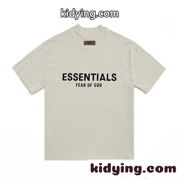 エッセンシャルズ 偽物 半袖Tシャツ ESSENTIALS グレー オーバーサイズ ストリート 大人カジュアル 定番人気-4