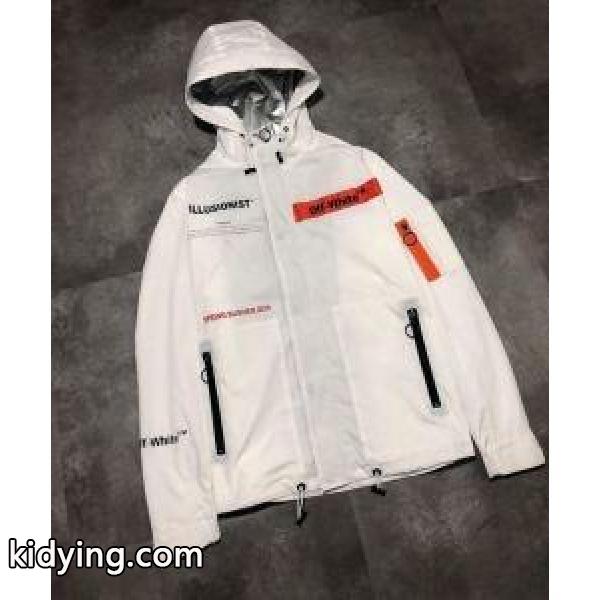 激安大特価本物保証ストリート系春秋定番品Off-Whiteオフホワイトパーカー激安爽やかオシャレブラックホワイト-1