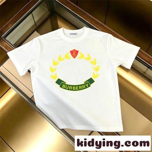 2026人気 BURBERRY バーバリー コピー 半袖Tシャツ クレストリース 月桂樹グラフィック リボンロゴ 爽やか映え 注目セレクト-0