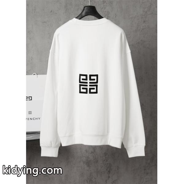 GIVENCHY コピー 秋冬ミニマル 洗練された 万能 ブラック ホワイトロゴ パーカー ジバンシー-1