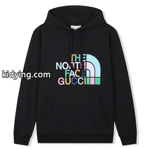 コラボロゴ パーカー ブラック 鮮やか 目立つ コレクター向け The North Face*GUCCI グッチ コピー-0