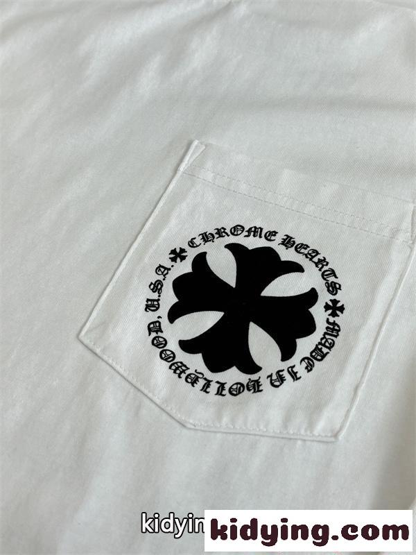 CHROME HEARTS クロムハーツ スーパーコピー 新作 ブラック ミニロゴ トレンドスタイル 半袖Tシャツ-5