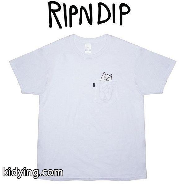 RIPNDIP リップンディップ Tシャツ LORD NERMAL ホワイト ポケＴ ユニセックス 正規品 :ripndip01:mco House - 通販ショッピング-0