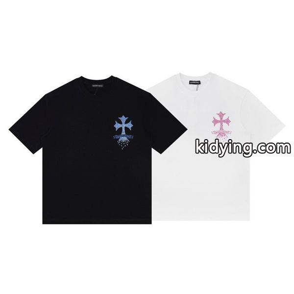 夏に必須の定番アイテム 春夏最新アイテム 半袖Tシャツ 2色可選 男女兼用 クロムハーツ CHROME HEART__ブランド コピー 激安(日本最大級)-0