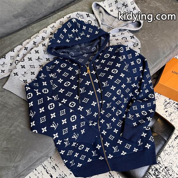 視線惹き付け 総柄 ジップパーカー 存在感 上品 LOUIS VUITTON ルイヴィトン コピー-1
