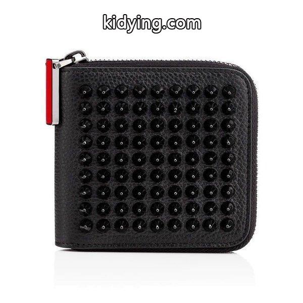 クリスチャンルブタン 財布 折り畳み メンズ パネトーネ スタッズ ジップ Christian Louboutin Panettone Zip Wallet ブラック Black 1175094CM53 :1175094cm53:Luxury Showcase - 通販ショッピング-0