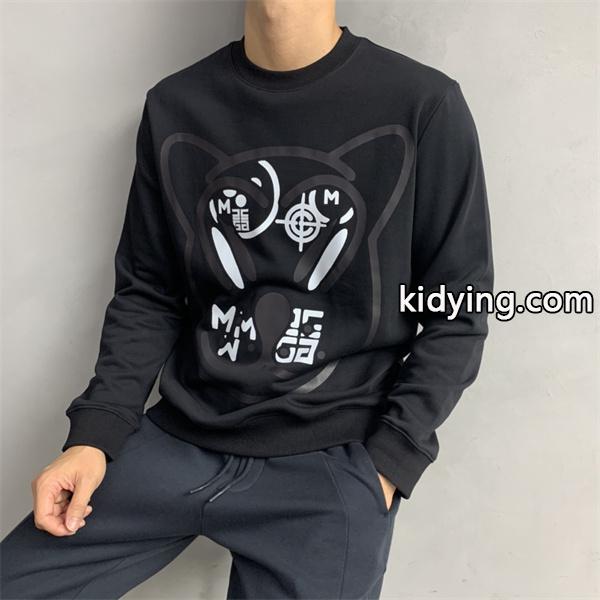 ブラック ウサギ柄 ロゴ混合 パーカー ジバンシー GIVENCHY スーパーコピー 2025秋冬コーデ 注目-8
