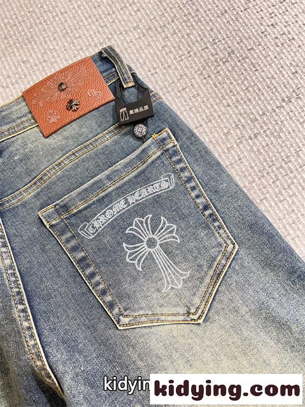 ウォッシュド加工 ストレート寄り シンプルボトムス CHROME HEARTS クロムハーツ コピー ジーンズ こなれ見え 買い足し候補-10