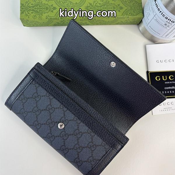 グッチ スーパーコピー 長財布 グレー GGキャンバス モダンで上品な デザイン 入手困難 人気 GUCCI-1