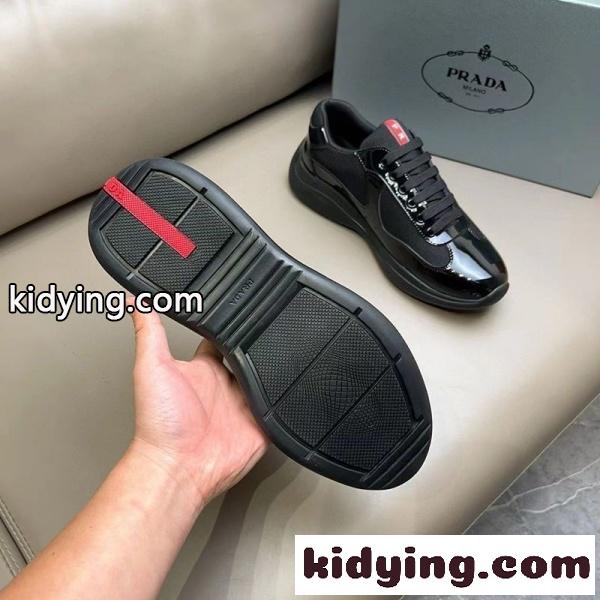 PRADA コピー プラダ コピー パテントレザースニーカー ローカット 洗練シルエット 軽快フィット-11