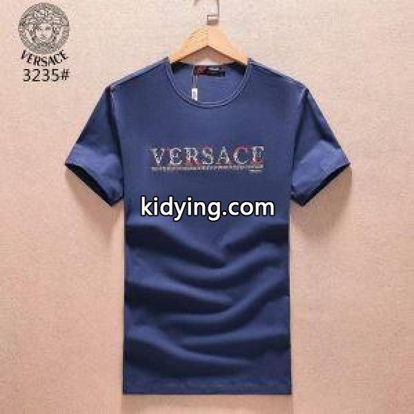 ヴェルサーチ半袖ＴシャツVERSACE丸首プリントロゴＴシャツインナーカットソー３色可選-2