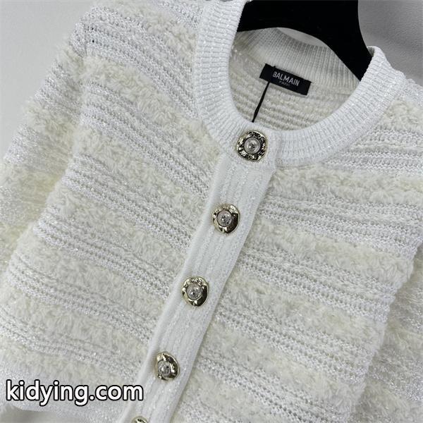 上質 ツイード調 ショート丈 ジャケット 主役級 BALMAIN バルマン コピー-2