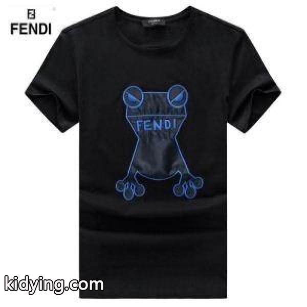 超激得新作登場欠かせない肌触りTシャツ夏物FENDIフェンディ スーパー コピー快適な着心地ブラックホワイトダークブルー-1