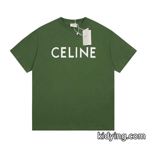 CELINE 先取りファッション セリーヌ半袖tシャツ偽物 着心地が良い 特別なプリントに合わせ 気軽に着られる-0
