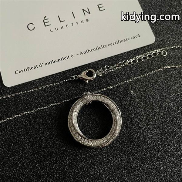 2025秋冬 シルバーサークル クリスタルトリオンフ ネックレス CELINE セリーヌ スーパーコピー-2