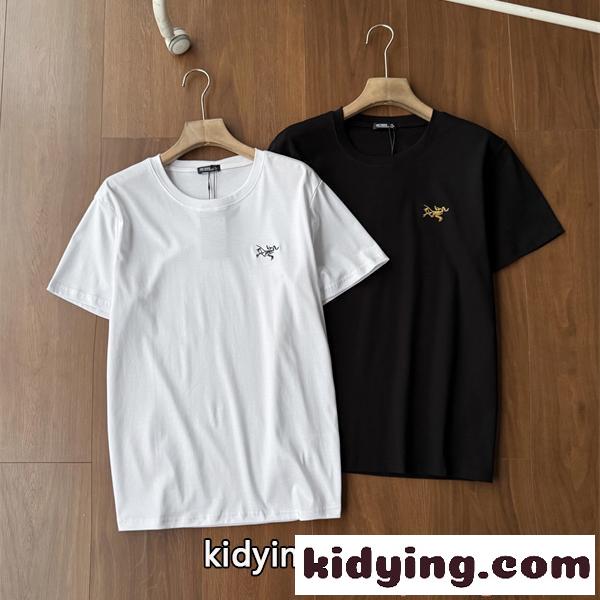 ホワイト ブラックアークテリクス コピー ARCTERYX ミニマル 半袖Tシャツ シンプル 上品 軽量 快適-0