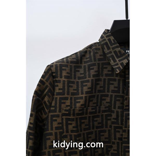 モノグラム FENDI フェンディ コピー シャツジャケット 上質 シック 大人向け-3