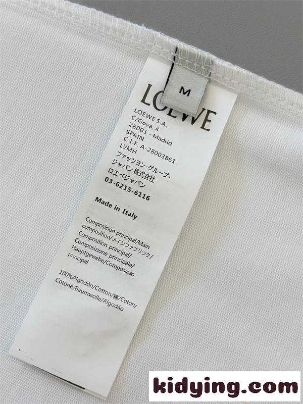 LOEWE ロエベ コピー 半袖Tシャツ 刺繍 クルーネック ミニマル 2026新作-8