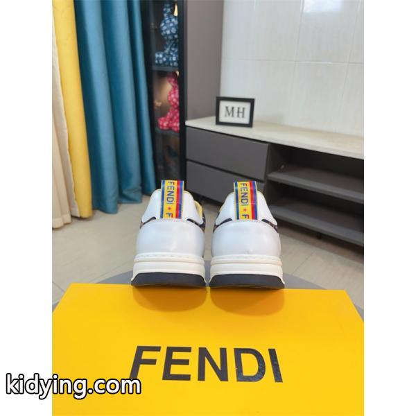 FENDI フェンディ 激安 メンズ スニーカー ローカット FF柄 レザー×キャンバス 軽量ソール おしゃれ カジュアル 新作-7