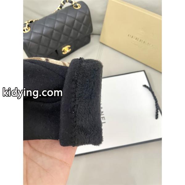 実用 温か素材 ネイビー チェック BURBERRY バーバリー コピー グローブ フィット 安定-4