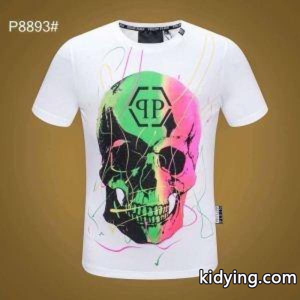 夏の買い必須！ Tシャツ/ティーシャツ フィリッププレイン素晴らしい春夏の新作 PHILIPP PLEIN 2色可選 スタイルアップ見えなシンプル_フィリッププレイン PHILIPP PLEIN_ブランド コピー 激安(日本最大級)-0