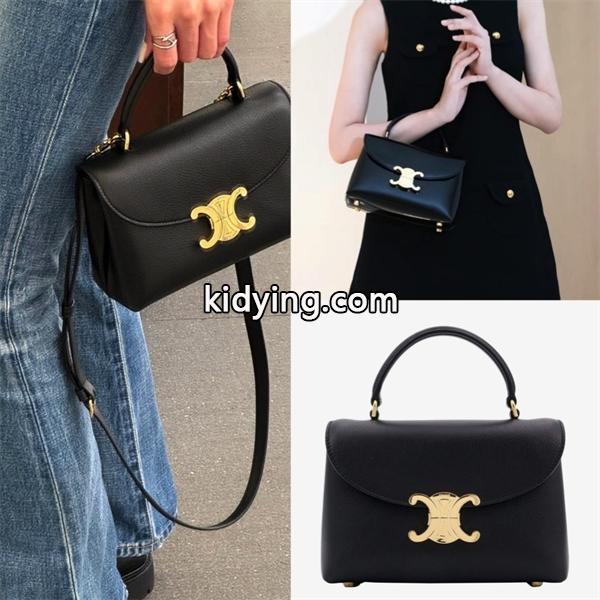 CELINE コピー ❤ミニ レザー ショルダーバッグ ❤ブラック モダンエレガンススタイル-0