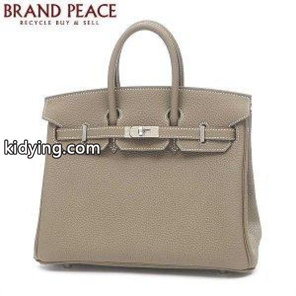 HERMES エルメス バーキン25　トゴ　エトゥープ　シルバー金具　多機能性とファッション性を両立-0