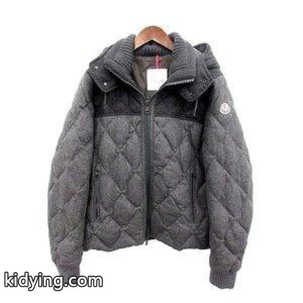 モンクレール MONCLER ラバスティド LABASTIDE ダウンジャケット キルティング ウール フード付き グレー メンズ 通販 ショッピング-0
