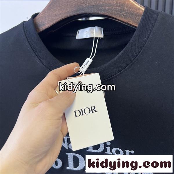 ミニマル プリント DIOR 半袖Tシャツ メンズ レディース兼用 コットン素材 ディオール コピー-2