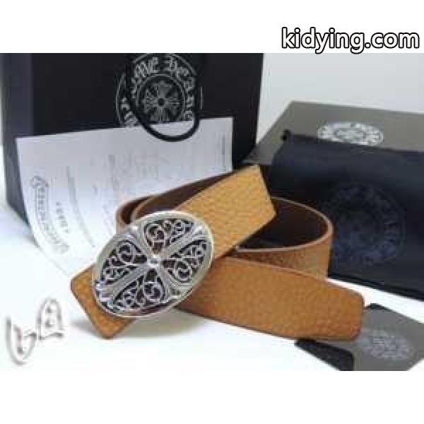 人気セール大得価のクロムハーツ クラッシック オーバルクロス 15インチ Chrome Hearts バックル レザーベルト ブラウンメンズベルト_CHROME HEARTS クロムハーツ_ブランド コピー 激安(日本最大級)-0