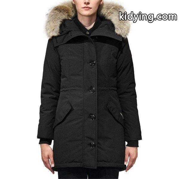 カナダグース ジャケット・ブルゾン アウター レディース Canada Goose Rossclair Fusion Fit Genuine Coyote Fur Trim Down Parka Black :36-1mae69cnm4-0236:asty-shop2 - 通販ショッピング-0
