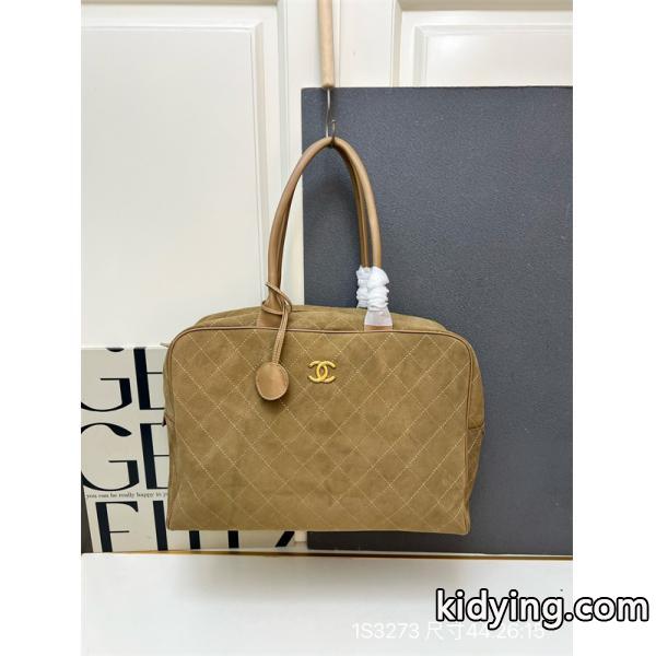 2025秋冬 CHANEL シャネル コピー トレンド 上品 ブラック スエード 通勤 人気 大容量 ハンドバッグ-1